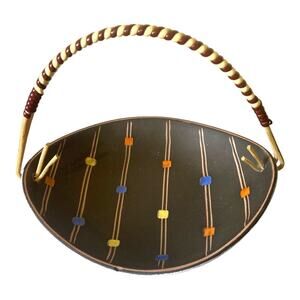 Steuler 1955 West Germany‎ Confetti Konfetti Pottery Plate/Bowl Handle 7.…